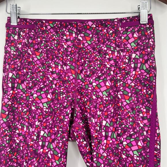 Lululemon Real Quick Crop Paradise Camo Multi Regal Plum Capri Leggings gym 6 - Picture 6 of 8